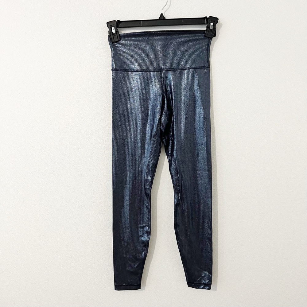 lululemon Align High Rise Ribbed Pant 28" Shine RARN Size 6